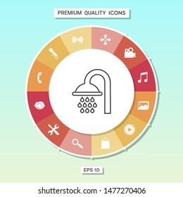 Shower icon symbol. Graphic elements for your design