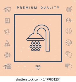 Shower icon symbol. Graphic elements for your design
