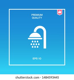 Shower icon symbol. Graphic elements for your design