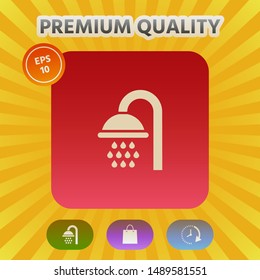 Shower icon symbol. Graphic elements for your design