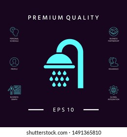 Shower icon symbol. Graphic elements for your design