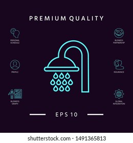 Shower icon symbol. Graphic elements for your design