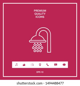 Shower icon symbol. Graphic elements for your design