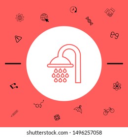 Shower icon symbol. Graphic elements for your design