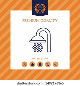 Shower icon symbol. Graphic elements for your design