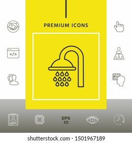 Shower icon symbol. Graphic elements for your design