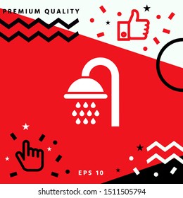 Shower icon symbol. Graphic elements for your design