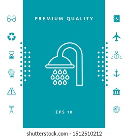 Shower icon symbol. Graphic elements for your design