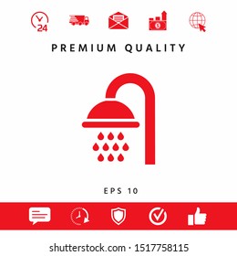 Shower icon symbol. Graphic elements for your design