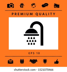 Shower icon symbol. Graphic elements for your design