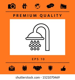 Shower icon symbol. Graphic elements for your design