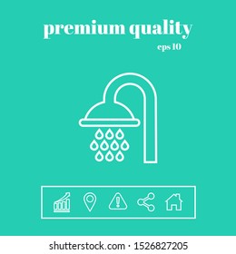Shower icon symbol. Graphic elements for your design