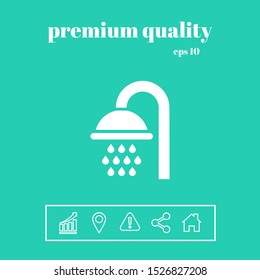 Shower icon symbol. Graphic elements for your design