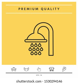 Shower icon symbol. Graphic elements for your design