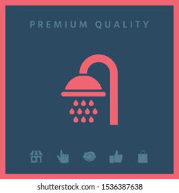 Shower icon symbol. Graphic elements for your design
