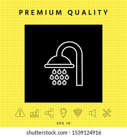 Shower icon symbol. Graphic elements for your design