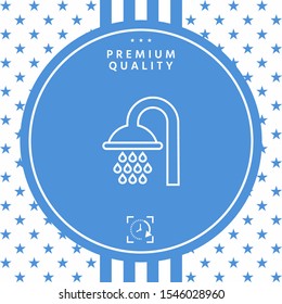 Shower icon symbol. Graphic elements for your design