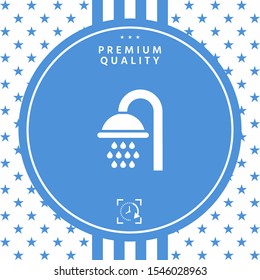 Shower icon symbol. Graphic elements for your design