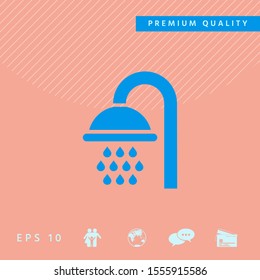 Shower icon symbol. Graphic elements for your design