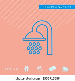 Shower icon symbol. Graphic elements for your design