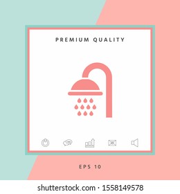Shower icon symbol. Graphic elements for your design