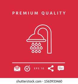 Shower icon symbol. Graphic elements for your design