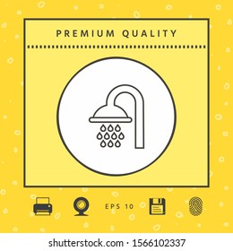 Shower icon symbol. Graphic elements for your design