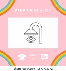 Shower icon symbol. Graphic elements for your design
