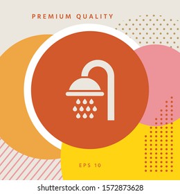 Shower icon symbol. Graphic elements for your design