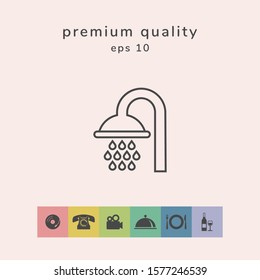 Shower icon symbol. Graphic elements for your design