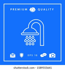 Shower icon symbol. Graphic elements for your design