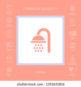 Shower icon symbol. Graphic elements for your design