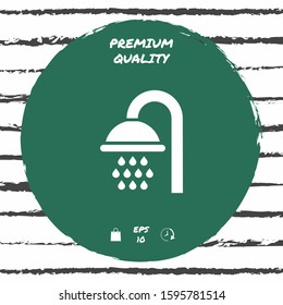 Shower icon symbol. Graphic elements for your design