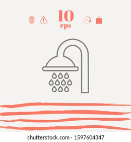 Shower icon symbol. Graphic elements for your design