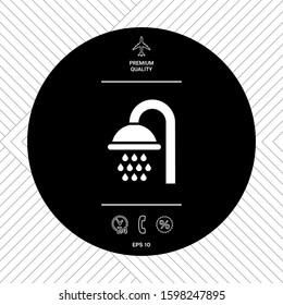 Shower icon symbol. Graphic elements for your design