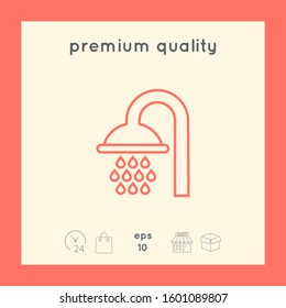 Shower icon symbol. Graphic elements for your design