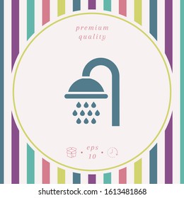 Shower icon symbol. Graphic elements for your design