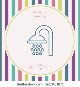 Shower icon symbol. Graphic elements for your design