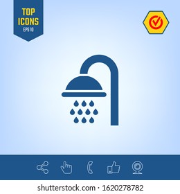 Shower icon symbol. Graphic elements for your design