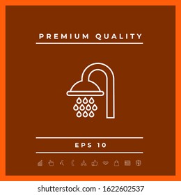 Shower icon symbol. Graphic elements for your design