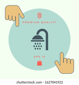 Shower icon symbol. Graphic elements for your design
