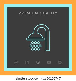 Shower icon symbol. Graphic elements for your design