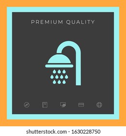 Shower Icon Symbol. Graphic Elements For Your Design