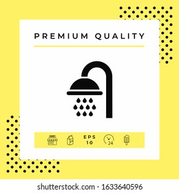 Shower icon symbol. Graphic elements for your design