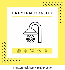 Shower icon symbol. Graphic elements for your design