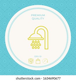 Shower icon symbol. Graphic elements for your design