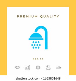 Shower icon symbol. Graphic elements for your design