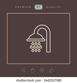 Shower icon symbol. Graphic elements for your design