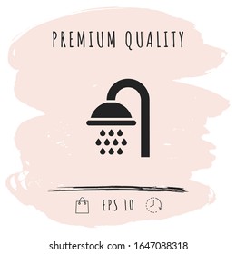 Shower icon symbol. Graphic elements for your design