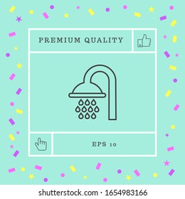 Shower icon symbol. Graphic elements for your design